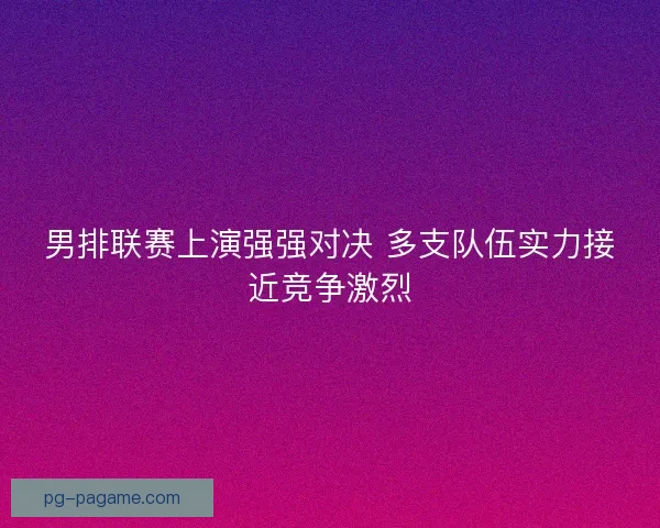 男排联赛上演强强对决 多支队伍实力接近竞争激烈