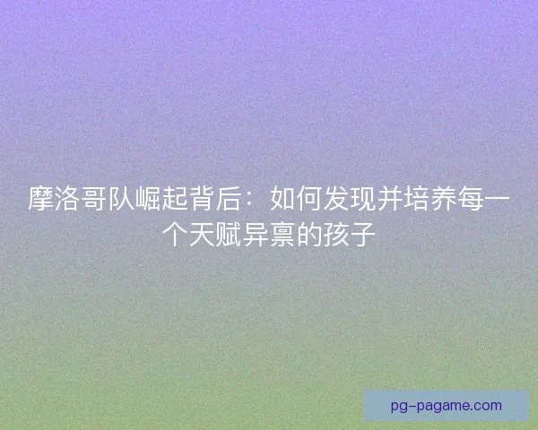 摩洛哥队崛起背后:如何发现并培养每一个天赋异禀的孩子 摩洛哥队崛起背后:如何发现并培养每一个天赋异禀的孩子